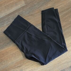 Athleta Black Salutation Mesh 7/8 Tights